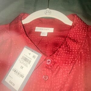 Joy Women's Red Polka Dot Blouse